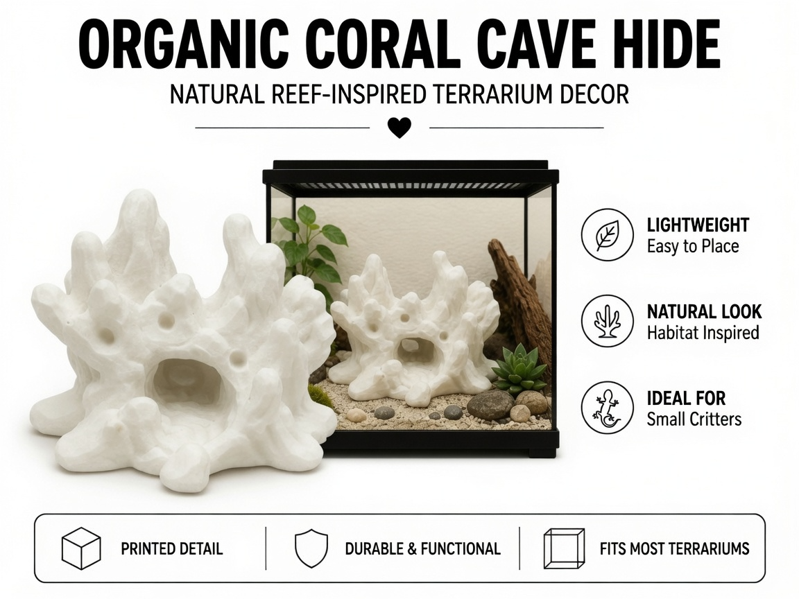 Organic Coral Cave Hide – Natural Reef-Inspired