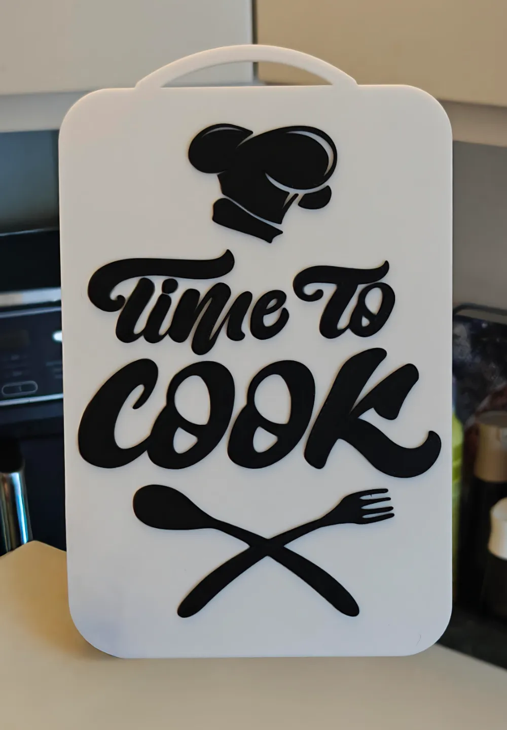 Time To Cook - cutting board sign by Vaesel - MakerWorld