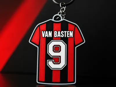 iconic Van Basten #9 jersey keychain
