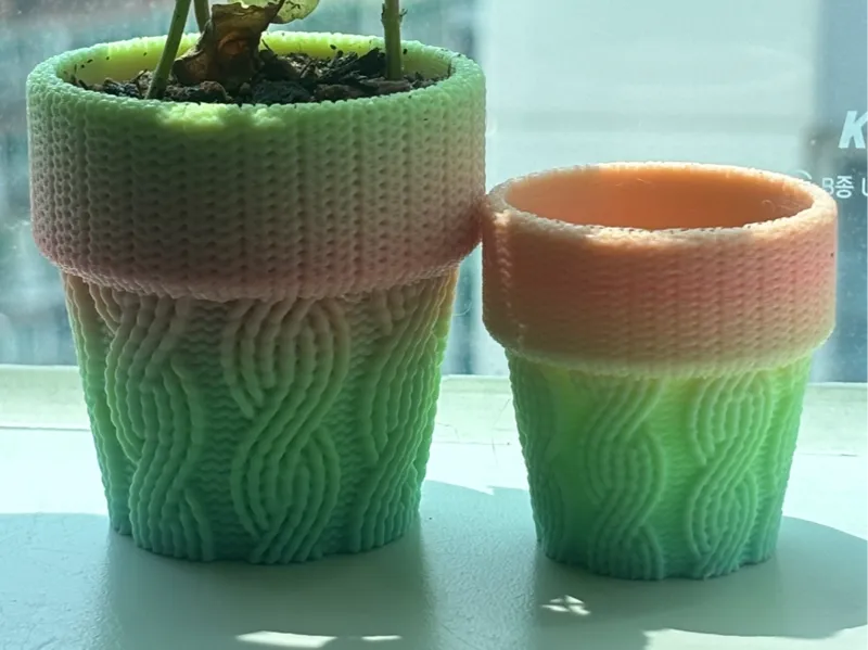 Knit Texture Flower Pot