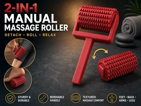 Marco decorativo: 2 IN 1 Manuel Massage Roller - Masaj Aleti — referencia de MakerWorld