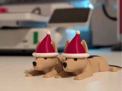 Santa German Shepherd Dog - Articulated Animal