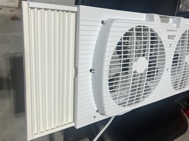 Comfort Zone window fan baffle bracket
