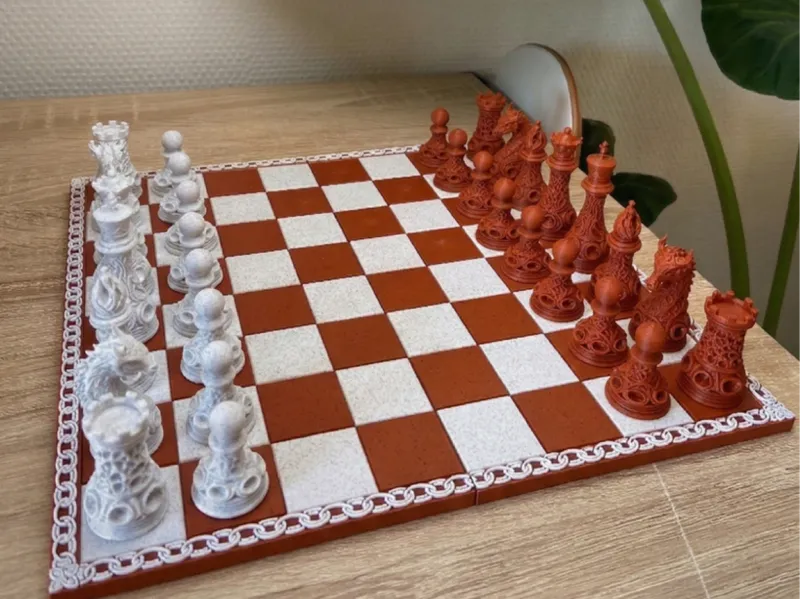 LUXURY CHESS BOARD for Drago Pieces -Easy Assembly