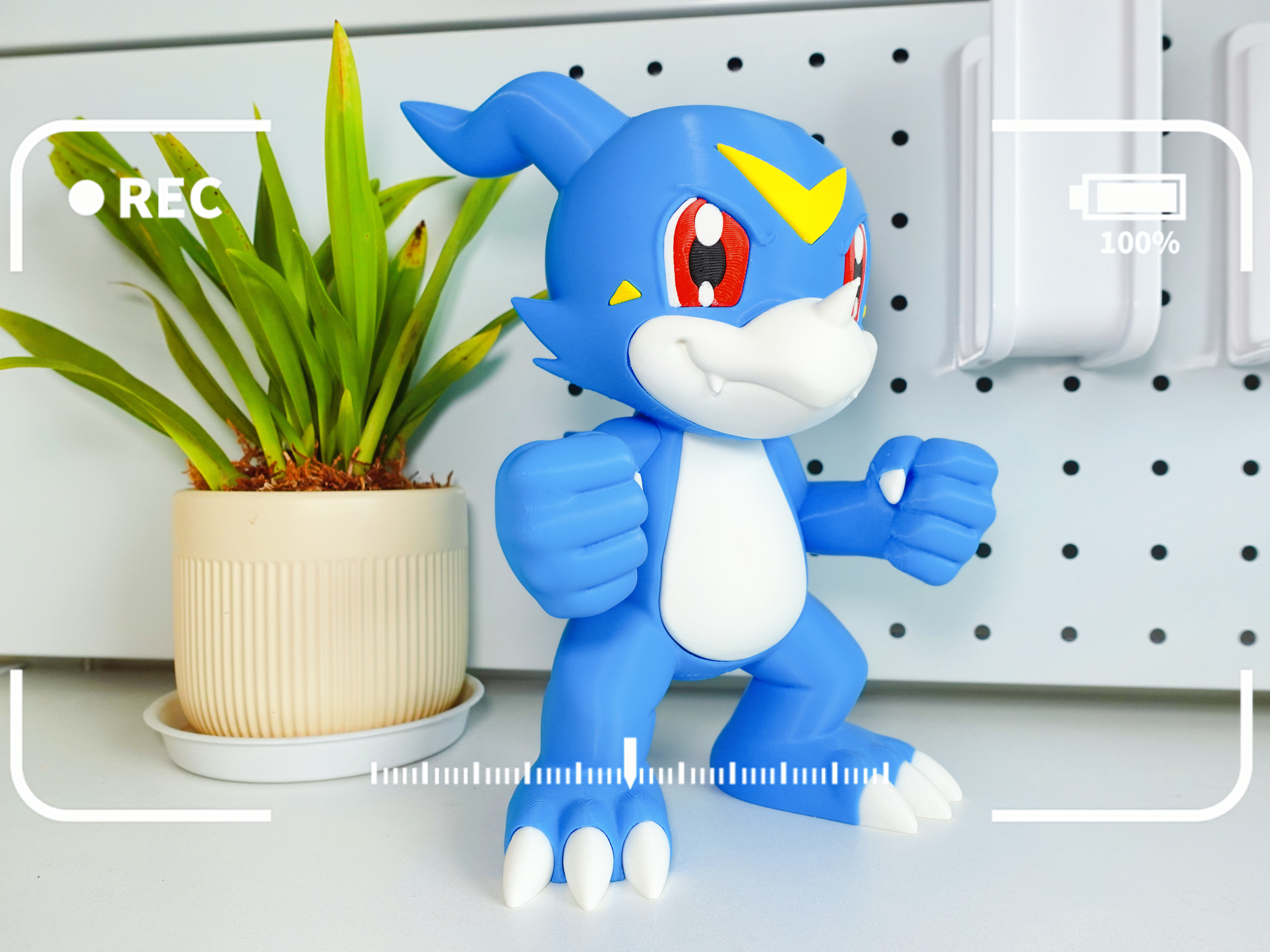 3Dプリント デジモン—Vモン（色分け組み立て）V-mon Digimon - 無料3D