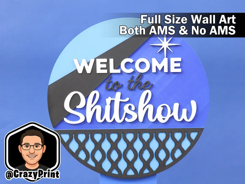 Funny Wall Art/Sign -Welcome to the Show! -No AMS 