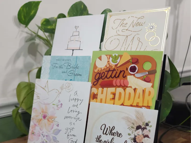 Greeting Card Display Holder Shelf