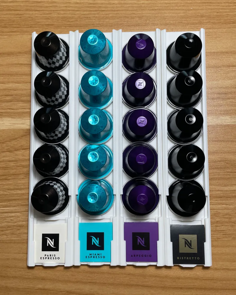 Fridge Nespresso Pod Holder Box Label