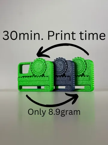 Objeto manipulable: Ultimate Gear Loop Fidget/30min Print time/8.9gram — vista de referencia 2