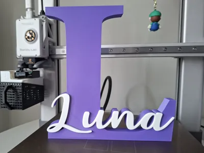 Decorative Letter L with name Luna