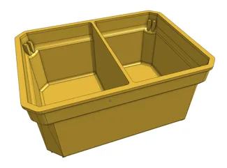 Divided cup insert for DeWalt DWST14925 Pro Organizer
