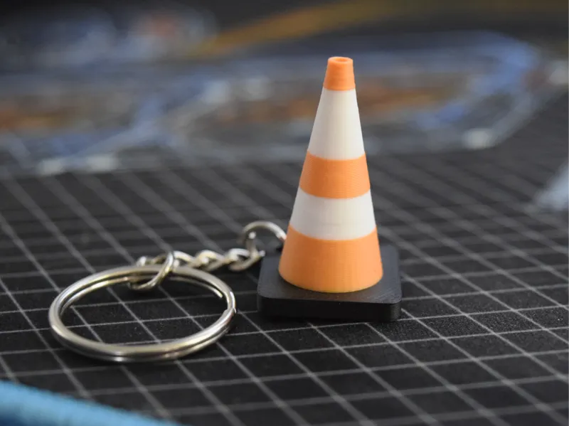 Safety Cone Keychain