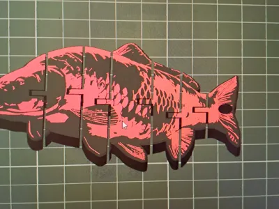 articulated koi carp keychain