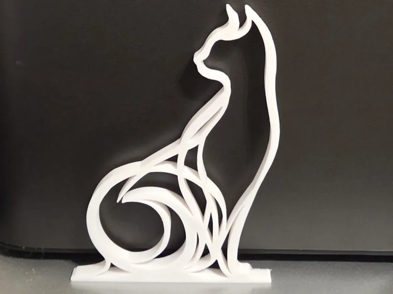 Minimalist Cat Silhouette Decoration