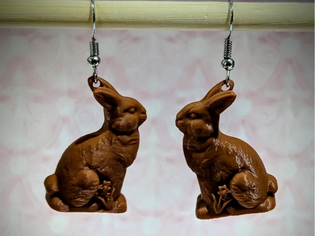 Chocolate Easter Bunny Earrings