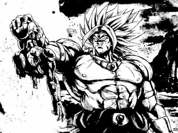 Broly VS Frieza | Artwork Black & White