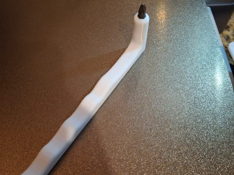Horizontal screwdriver for 1/4" bits