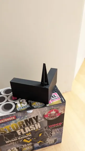 Firework battery tilt protection