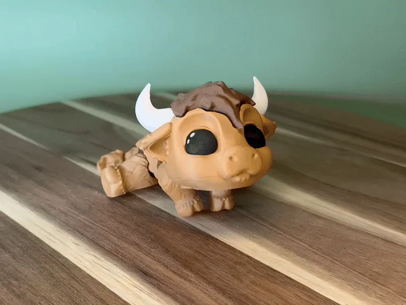 Articulated Highlander Cow - Flexi Fidget cute view 2