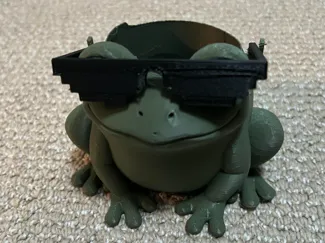 Toad-ally Secure, swaggy frog shaped cupholder