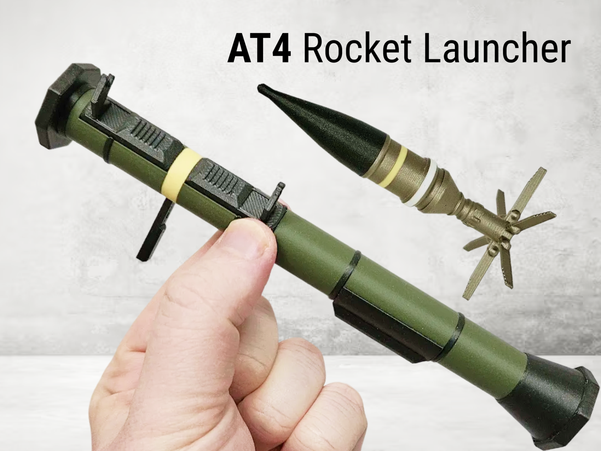 AT4 Rocket Launcher with Rocket | 1:6 Scale Model