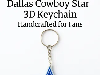 3D Printed Dallas Cowboys Star Keychain