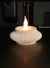 Modern Ribbed LED Tea Light Holder, 0.16mm layer