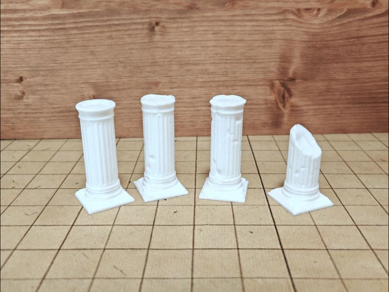 D&D Terrain - Pillar Columns - 4 versions
