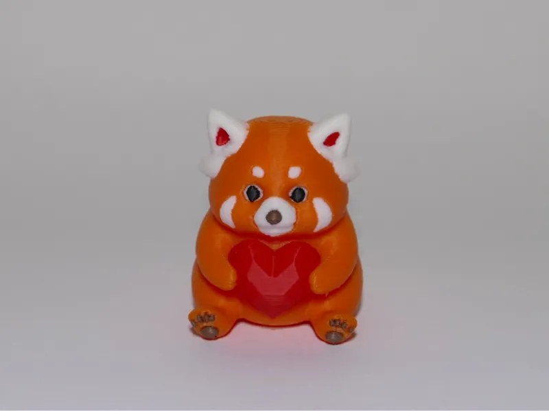 Orangener Panda