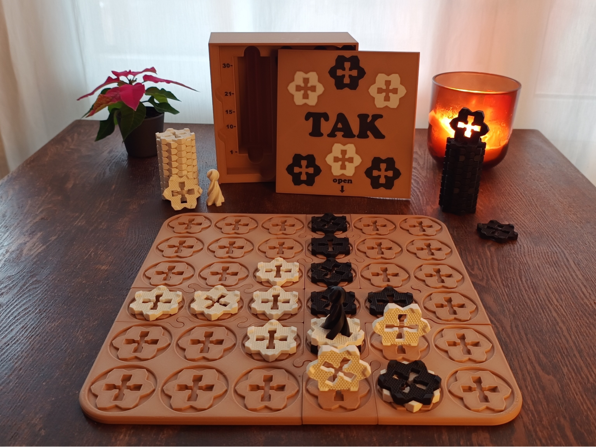 Tak – Modular Puzzle Game Board (5×5 & 6×6)