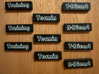 Magnete für einen Wochenplaner