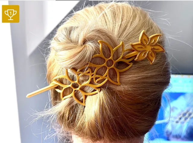 Flowers Slide Hair Clip