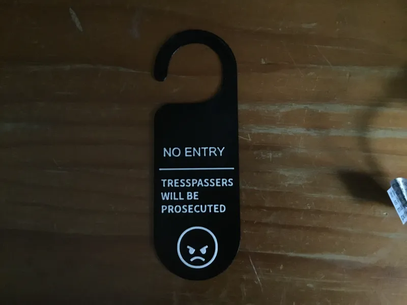 funny door sign