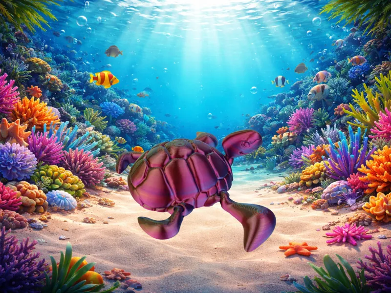 Cute Articulated Sea Turtle