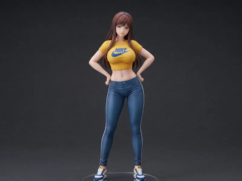 A girl wearing a crop top