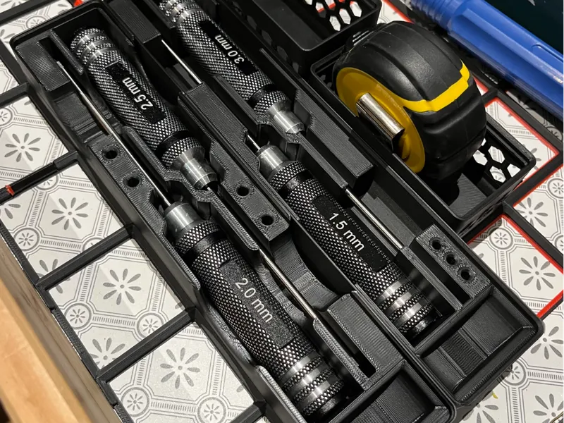 Stackable Hex screwdriver holder - Gridfinity