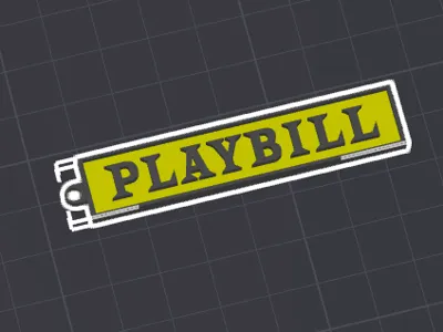 mini playbill keychain