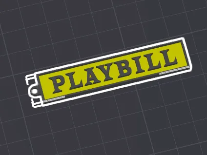 mini playbill keychain