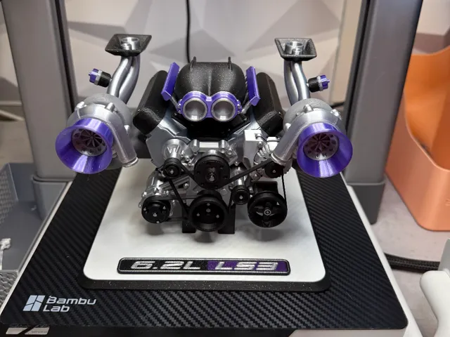LS V8 Twin Turbo Engine 1/6 Scale (Fanmade Model)