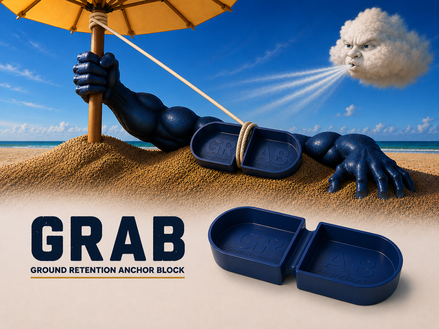 GRAB - Ground Retention Anchor Block