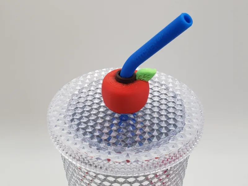 Apple Straw Topper for 8.5mm straws