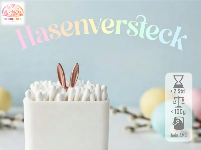 Aufbewahrung Wattestäbchen "Hasenversteck"