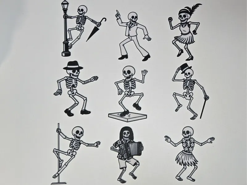 Dancing Skeletons Decorations