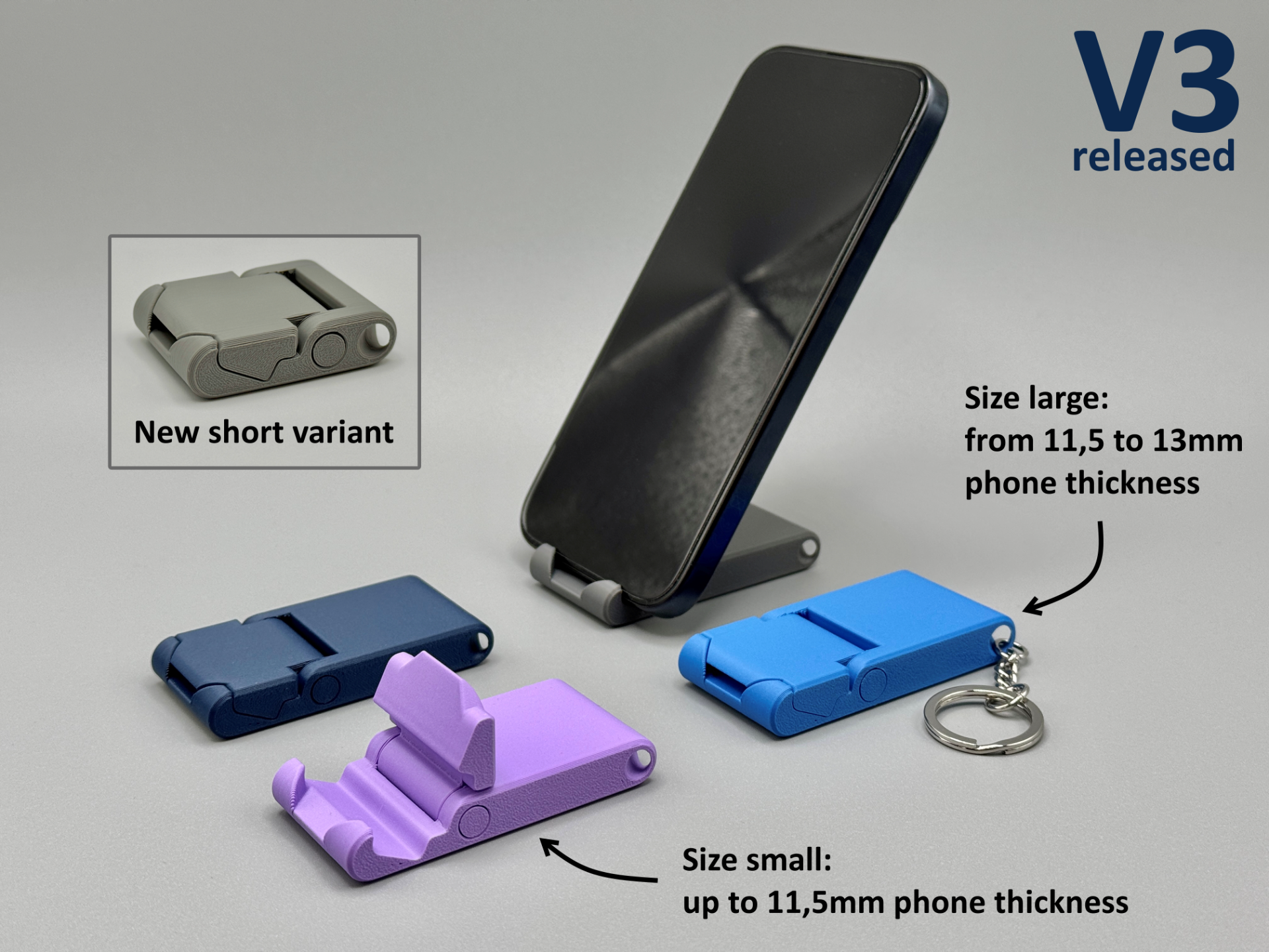 Small smartphone stand  -  print in place design