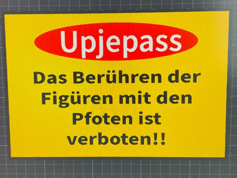 Schild Upjepass