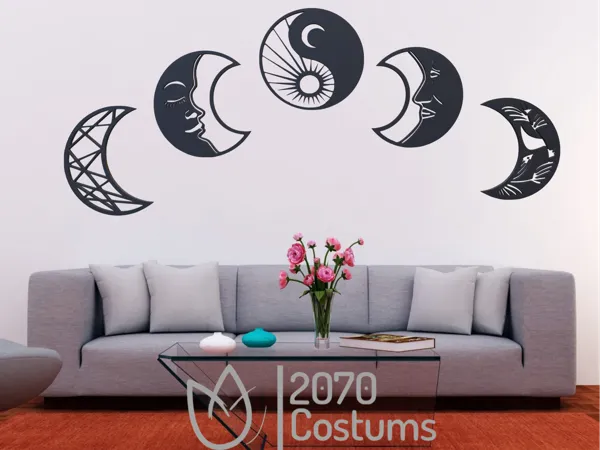 Décoration murale mandala en 5 pièces