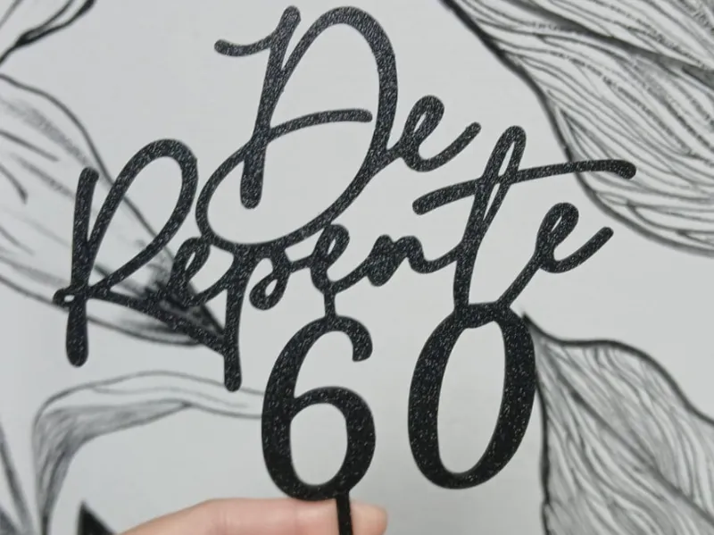 topper "de repente 60"