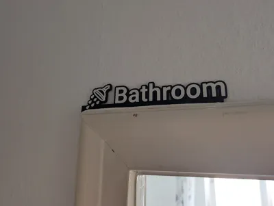Door Frame Corner Sign - Customizable - Free 3D Print Model - MakerWorld