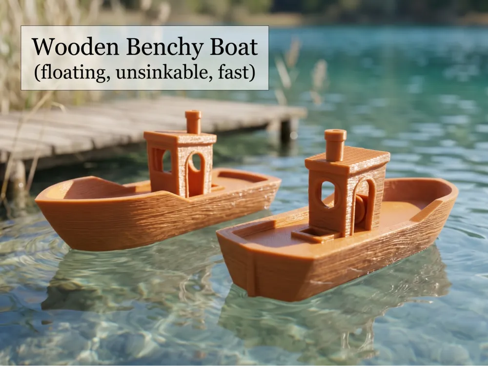 Fun Fast Design Wooden Benchy Boat (floating, unsinkable, fast) - Free 3D Print Model ...