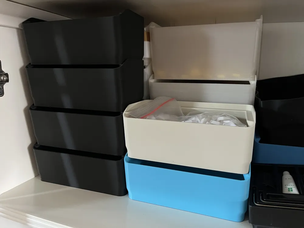 Cajas de almacenamiento apilables y deslizables - Modelo de impresión ...